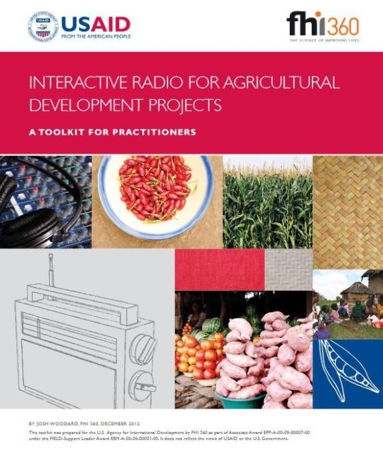 Cover page for Interactive Radio for Agricultural Development Projects Toolkit